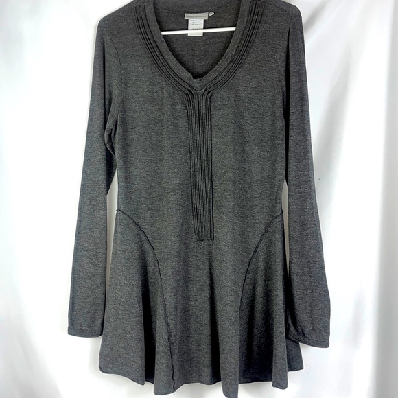 Soft Surroundings midi dress long sleeve fit/flare Sz XS - Picture 3 of 11